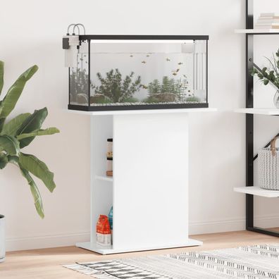 vidaXL Aquariumständer Hochglanz-Weiß 75x36x72,5 cm Holzwerkstoff