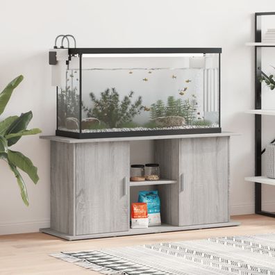 vidaXL Aquariumständer Grau Sonoma 121x41x58 cm Holzwerkstoff