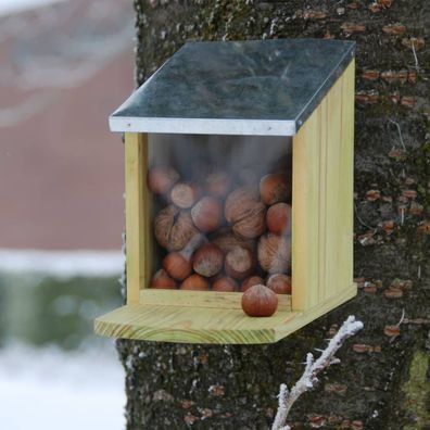 Esschert Design Eichhörnchen-Futterhaus 12,2x23x17,5 cm