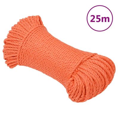 vidaXL Arbeitsseil Orange 8 mm 25 m Polypropylen