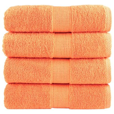 vidaXL Premium-Seiftücher SOLUND 4 Stk. Orange 30x30 cm 600 g/m²