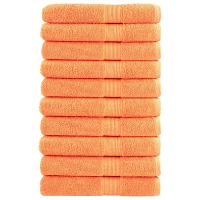 vidaXL Premium-Handtücher SOLUND 10 Stk. Orange 100x200 cm 600 g/m²