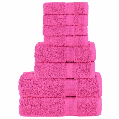 vidaXL 8 tlg. Premium-Handtuch-Set SOLUND Rosa 600 g/m²