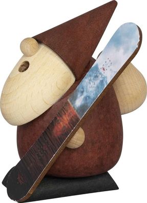 Räucherfigur \"Weihnachtsmann ? Snowboarder\" Höhe 13cm NEU Räucherfigur