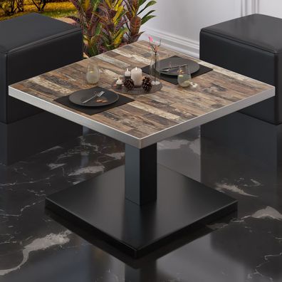 BM | Bistro Loungetisch | B: : 60 x 60 x 41 cm | Vintage Old / Schwarz | Bistro Tis