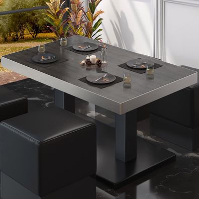 BM | Bistro Loungetisch | B: : 110 x 60 x 41 cm | Wenge / Schwarz | Klappbar | Bist