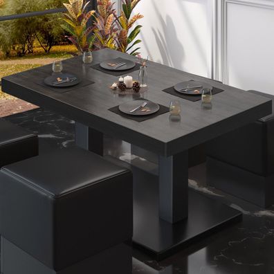 BM | Bistro Loungetisch | B: : 110 x 60 x 41 cm | Wenge / Schwarz | Klappbar | Bist