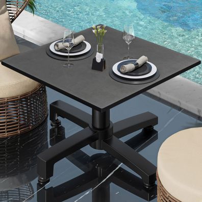 CPBC | Compact Loungetisch | B: : 60 x 60 x 42 cm | Anthrazit / Aluminium Schwarz |
