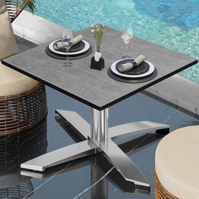 CPTG | Bistro Loungetisch | B: : 60 x 60 x 39 cm | Beton / Aluminium | Zusatzgewich