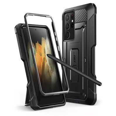 Supcase Unicorn Beetle Pro Panzer Schutzhülle Galaxy S21 Ultra Pen schwarz