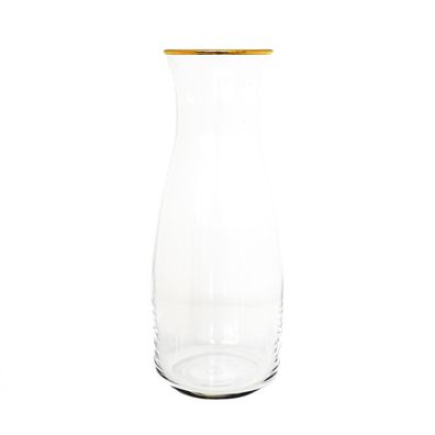 Pasabahce Amphora Karaffe mit Gold Umrandung aus Glas 1,18 L Transparent 1 Stück