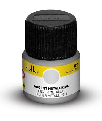 Heller 9011 Acrylfarbe 011 Silber 12ml Modellbaufarbe