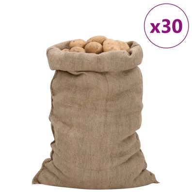 vidaXL Jutesäcke 30 Stk. 60x105 cm 100% Jute 340 g/m²