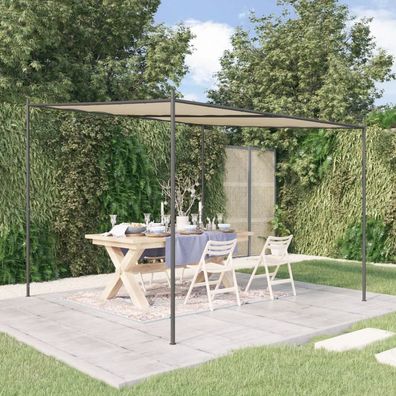 vidaXL Pavillon Beige 3x3 m 180 g/m² Stoff und Stahl