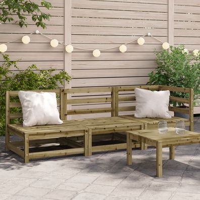 vidaXL Gartensofa 3-Sitzer Kiefernholz Imprägniert