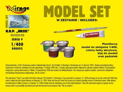 Mirage Hobby 1:400 840092 ORPOrzel(Polish Submarine1939)ModelSet