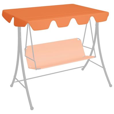 vidaXL Ersatzdach für Hollywoodschaukel Orange 150/130x105/70 cm