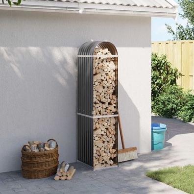 vidaXL Kaminholzunterstand Anthrazit 40x45x170 cm Verzinkter Stahl
