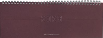 Kalender 2025 -Tisch-Querkalender Papyrus Rot 2025- 29,7 x 10,5cm