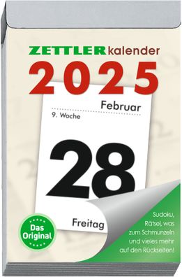 Kalender 2025 -Tagesabreißkalender L 2025- 6,5 x 10cm