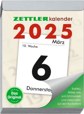 Kalender 2025 -Tagesabreißkalender XL 2025 - 8 x 10,5cm