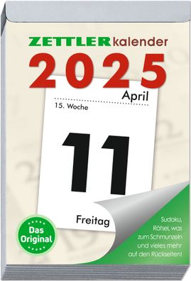 Kalender 2025 -Tagesabreißkalender XXL 2025- 10 x 14,5cm