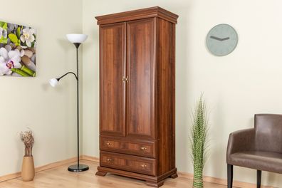 Drehtürenschrank / Kleiderschrank Sentis 15, Farbe: Dunkelbraun - 193 x 88 x 49