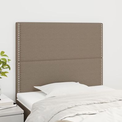 vidaXL Kopfteile 2 Stk. Taupe 90x5x78/88 cm Stoff