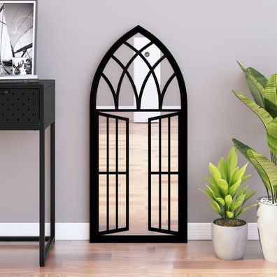 vidaXL Spiegel Schwarz 100x45 cm Eisen für Innenbereich