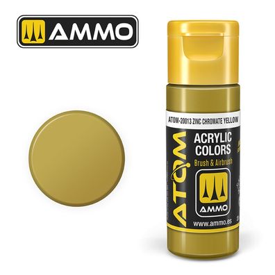 AMMO by MIG Jimenez ATOM COLOR Zinc Chromate Yellow