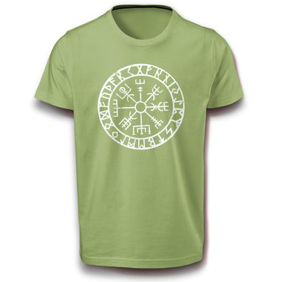 Nordischer Runen Kompass Vegvisir Zauber Symbol Mythologie Valhalla Walhalla T-Shirt