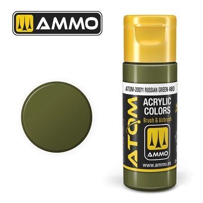 AMMO by MIG Jimenez ATOM COLOR Russian Green 4BO