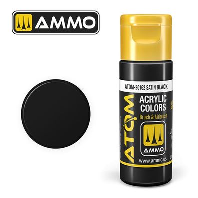 AMMO by MIG Jimenez ATOM COLOR Satin Black