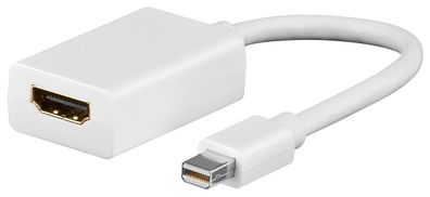 Goobay 51729 Mini DisplayPort/HDMI™ Adapterkabel 1.1, 0.1 m, Weiß - Mini DisplayPo