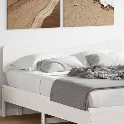 vidaXL Kopfteil Weiß 150 cm Massivholz Kiefer