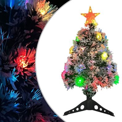 vidaXL Künstlicher Weihnachtsbaum mit Beleuchtung 64 cm Glasfaser