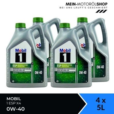 Mobil 1 ESP X4 0W-40 4x5 Liter