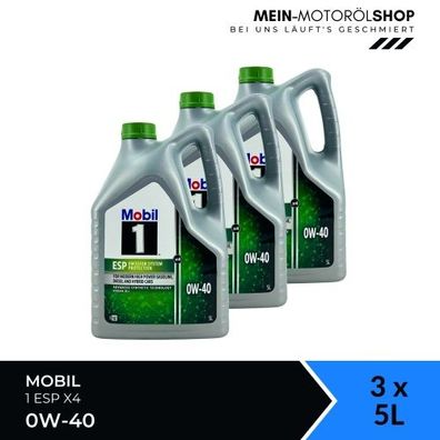 Mobil 1 ESP X4 0W-40 3x5 Liter