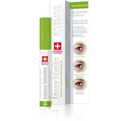 Eveline Advanced Volumiere 3 in 1 - Wimpernkonzentrat Serum 10ml