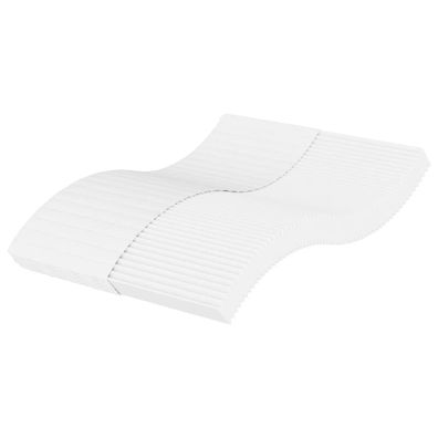 vidaXL Schaumstoffmatratze Weiß 120x200 cm Härtegrad H2 H3