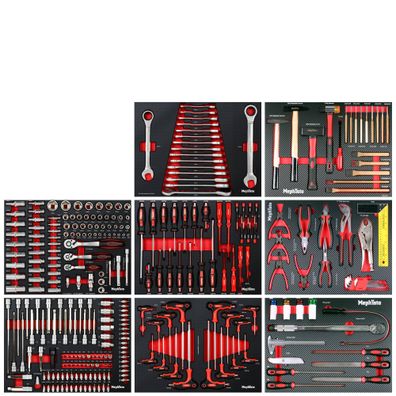 Werkzeugeinlage-Set mit 8 Einlagen aus Werkzeugwagen 71012