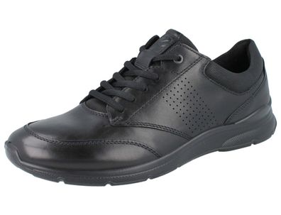 ECCO Irving Herren Halbschuhe Sneaker schwarz black Glattleder