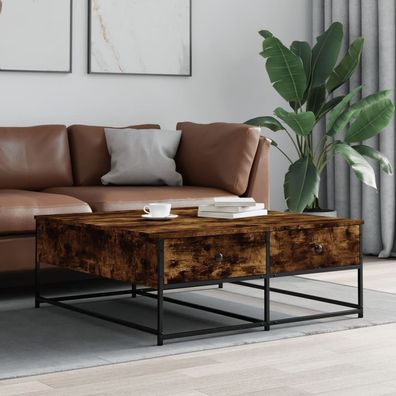 vidaXL Couchtisch Räuchereiche 100x99x40 cm Holzwerkstoff