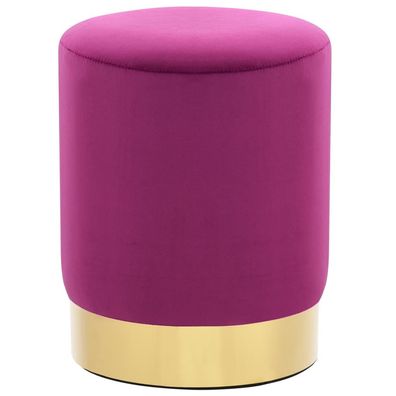 vidaXL Hocker Lila und Golden Samt