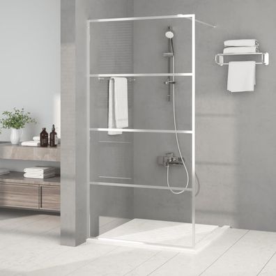 vidaXL Duschwand für Begehbare Dusche Silbern 100x195 cm ESG-Klarglas