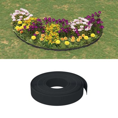 vidaXL Rasenkanten 5 Stk. Schwarz 10 m 10 cm Polyethylen