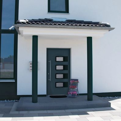 vidaXL Haustür Anthrazit 100x210 cm Aluminium und PVC