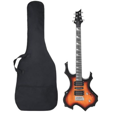 vidaXL E-Gitarre für Anfänger mit Tasche Braun und Schwarz 4/4 39"