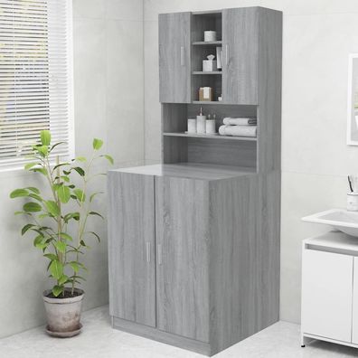 vidaXL Waschmaschinenschrank Grau Sonoma 70,5x25,5x90 cm