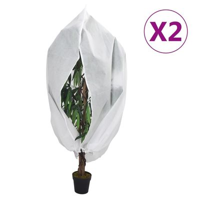 vidaXL Wintervlies mit Reißverschluss 2 Stk. 70 g/m² 1,2x1,8 m